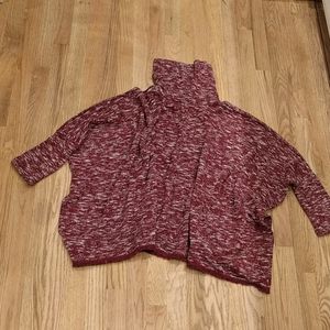 Poncho, Entro, turtleneck, 3/4 sleeve